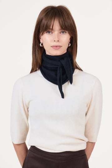 Misty Knit Scarf - Navy