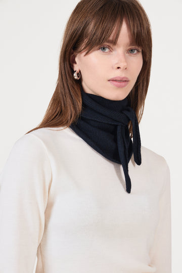 Misty Knit Scarf - Navy