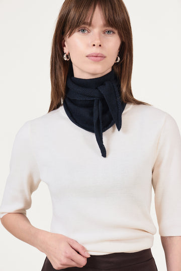 Misty Knit Scarf - Navy