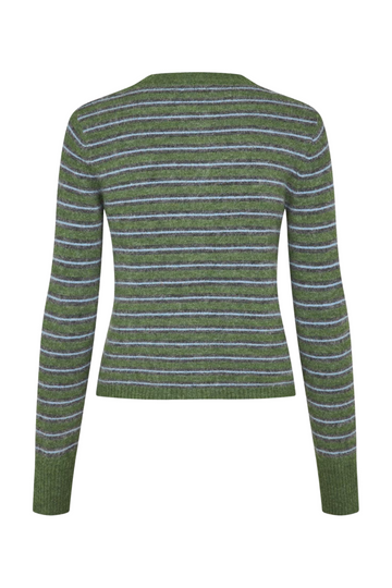 Enada Ls Cardigan St 7216 - Chive Stripe