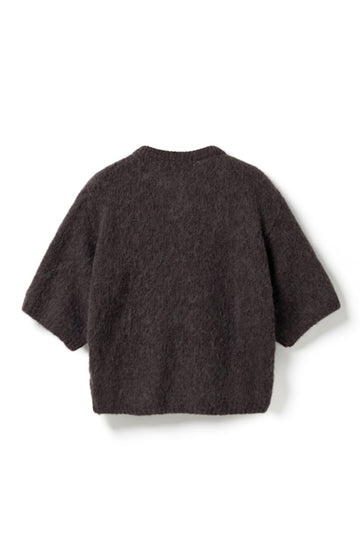 N-Kae Ss Knit Cardigan - Chocolate