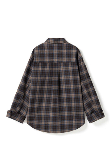 N-Marlon Shirt - Brown Blue Check