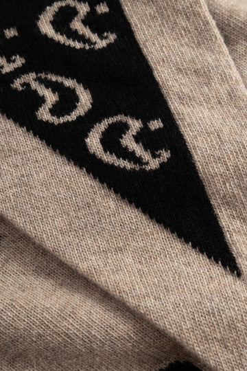 N-Neomi Scarf - Sand Black Mix
