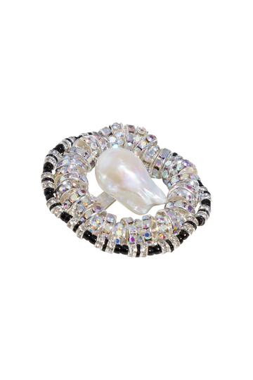 Scallop Brooch - Zebra