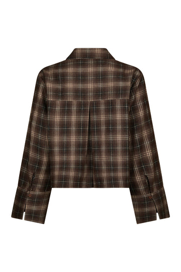Jaylin Flannel Check Shirt - Dark Taupe