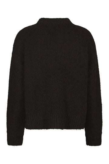Taura Fluffy Knit Cardigan - Dark Brown
