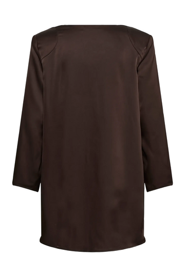 Oliveiw Short Dress - Chocolate Brown