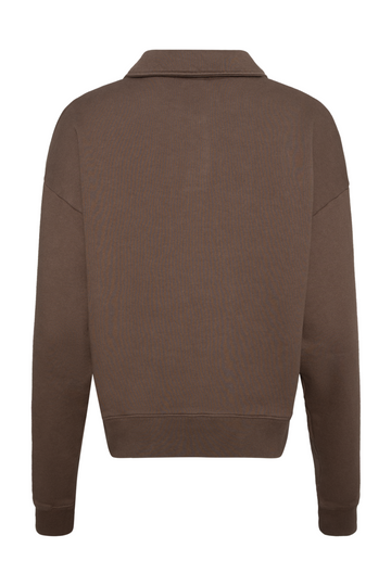 Vendome Script Embroidered Open Polo - Chocolate