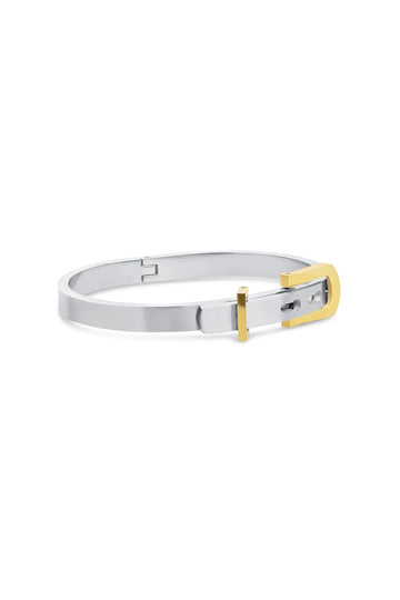 June Belt Bracelet Bangle - Silver/Gold