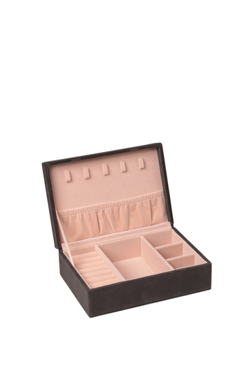 Day Velvet Jewelry Case Medium - Obsidian