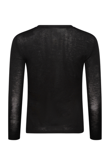 Niniagz Ls Wool Roundneck - Black