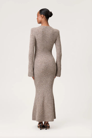 Cervinia Maxi Dress - Greige Melange
