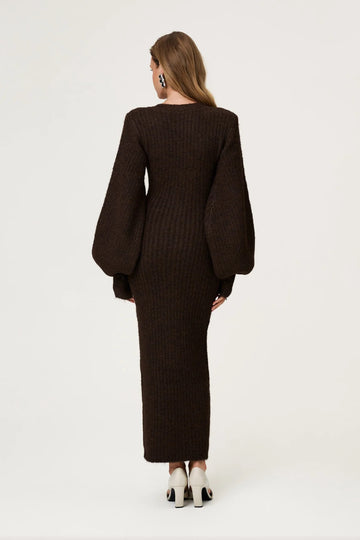 Montana Maxi Dress - Brown Melange