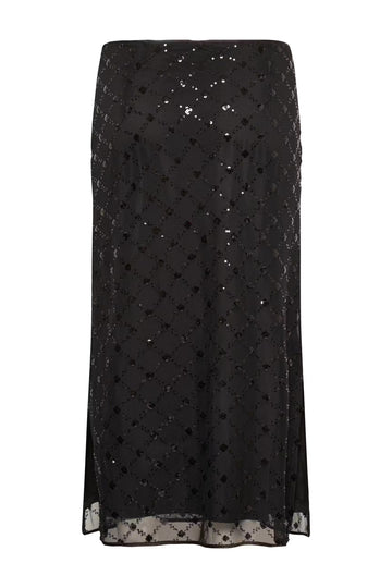 Vivikapw Skirt - Black Placed Sequins