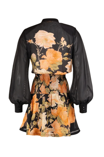 Organza Mini Dress - Midnight Field