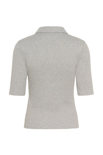 Drewgz Polo Mel Top - Grey Melange