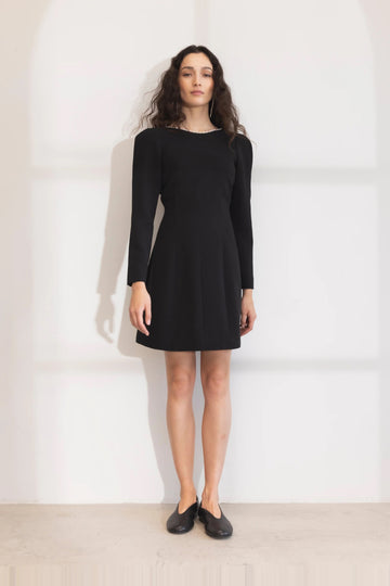Nathalie Pearl Dress - Black