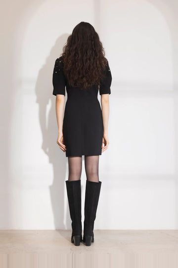 Tava Pearl Dress - Black