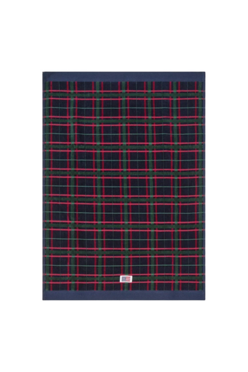 2 Pk Checked Towel 50x70 - Navy/Green/Wine