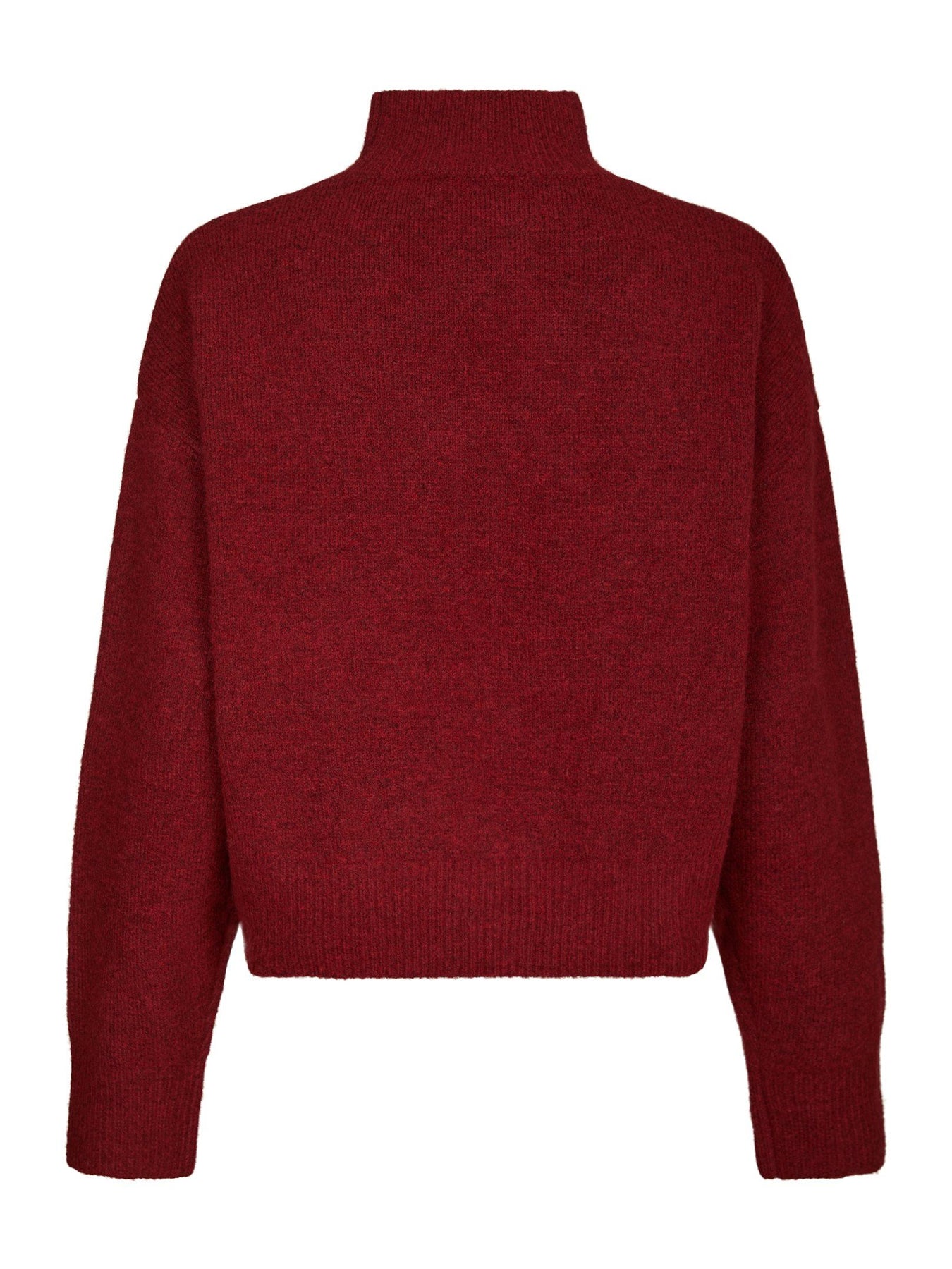 Paulina Knit Blouse - Dark Red