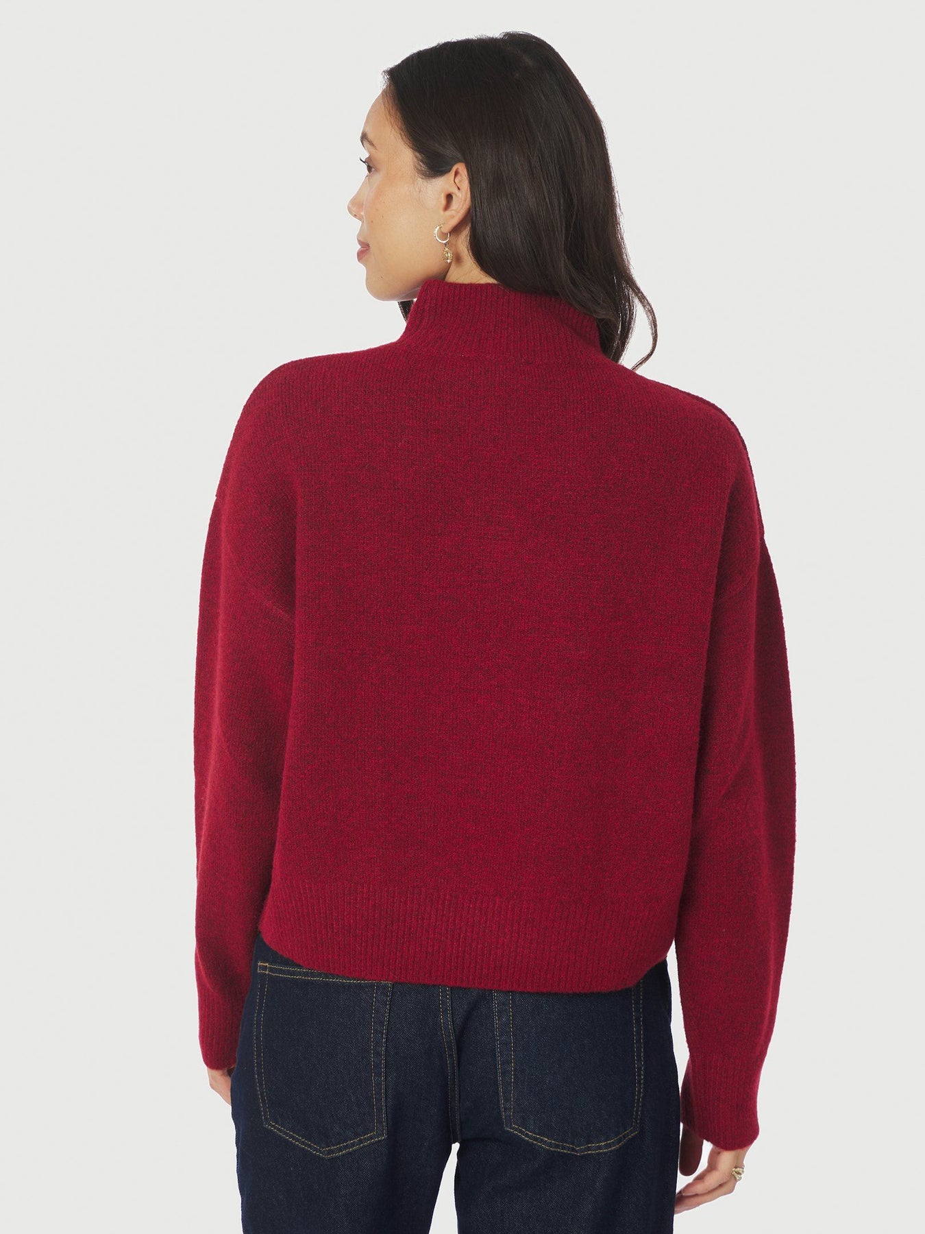 Paulina Knit Blouse - Dark Red