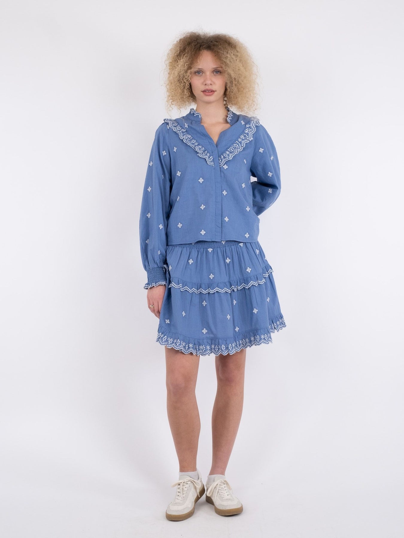 Degas Blouse - Dusty Blue