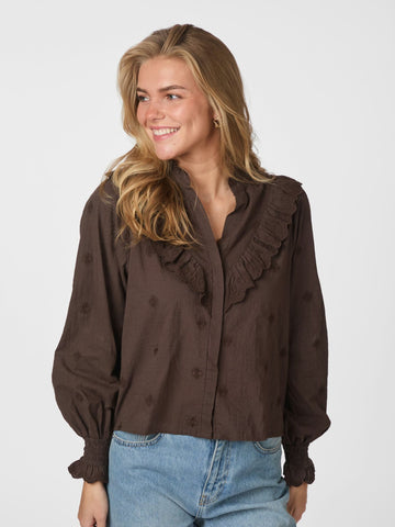 Degas Blouse - Dark Brown