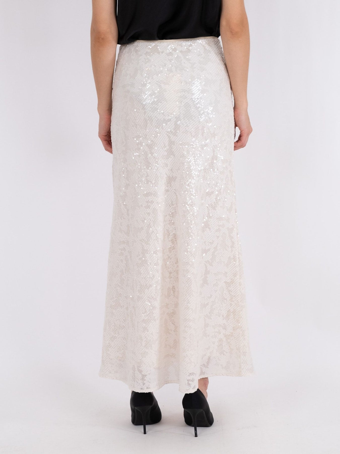 Vicky Sequins Skirt - Ivory