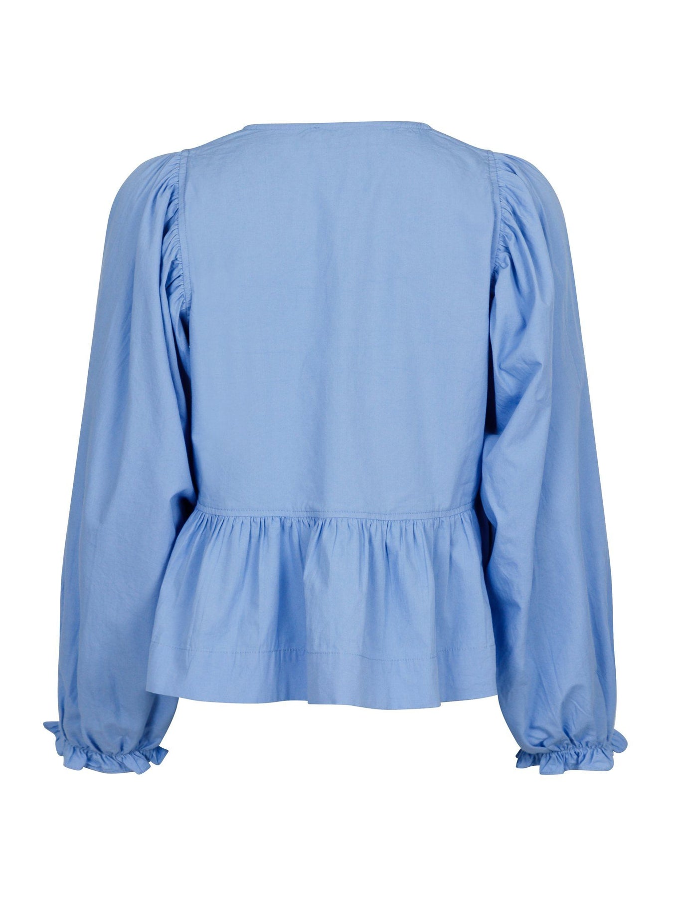 Bessie C Poplin Blouse - Light Blue