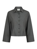 Rosa Pinstripe Shirt - Grey