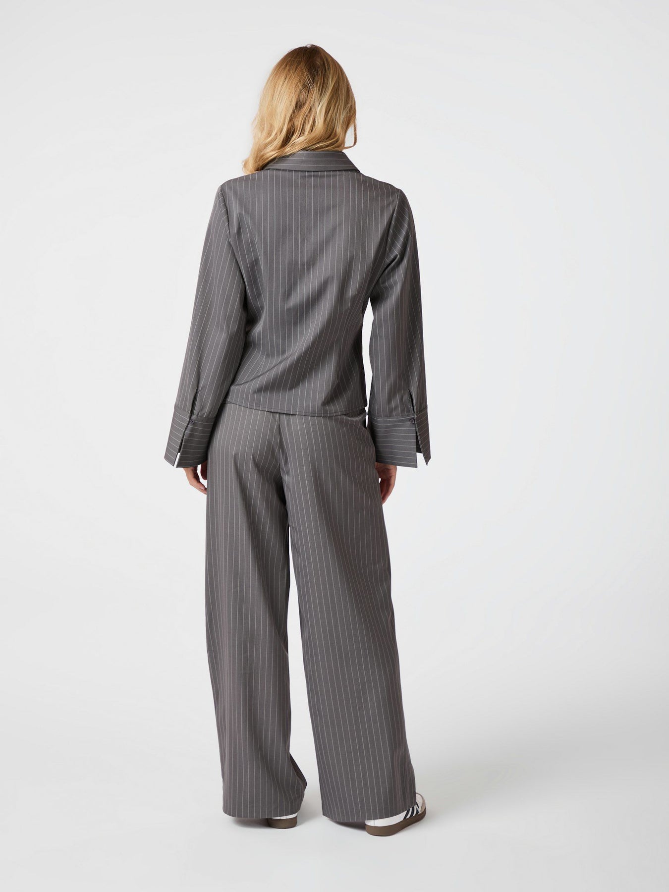 Rosa Pinstripe Shirt - Grey