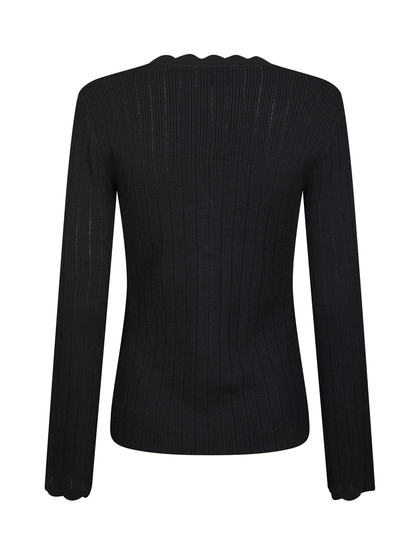 Clara Stitch Knit Blouse - Dark Navy