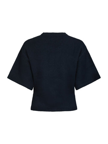 Asha Knit Tee - Navy