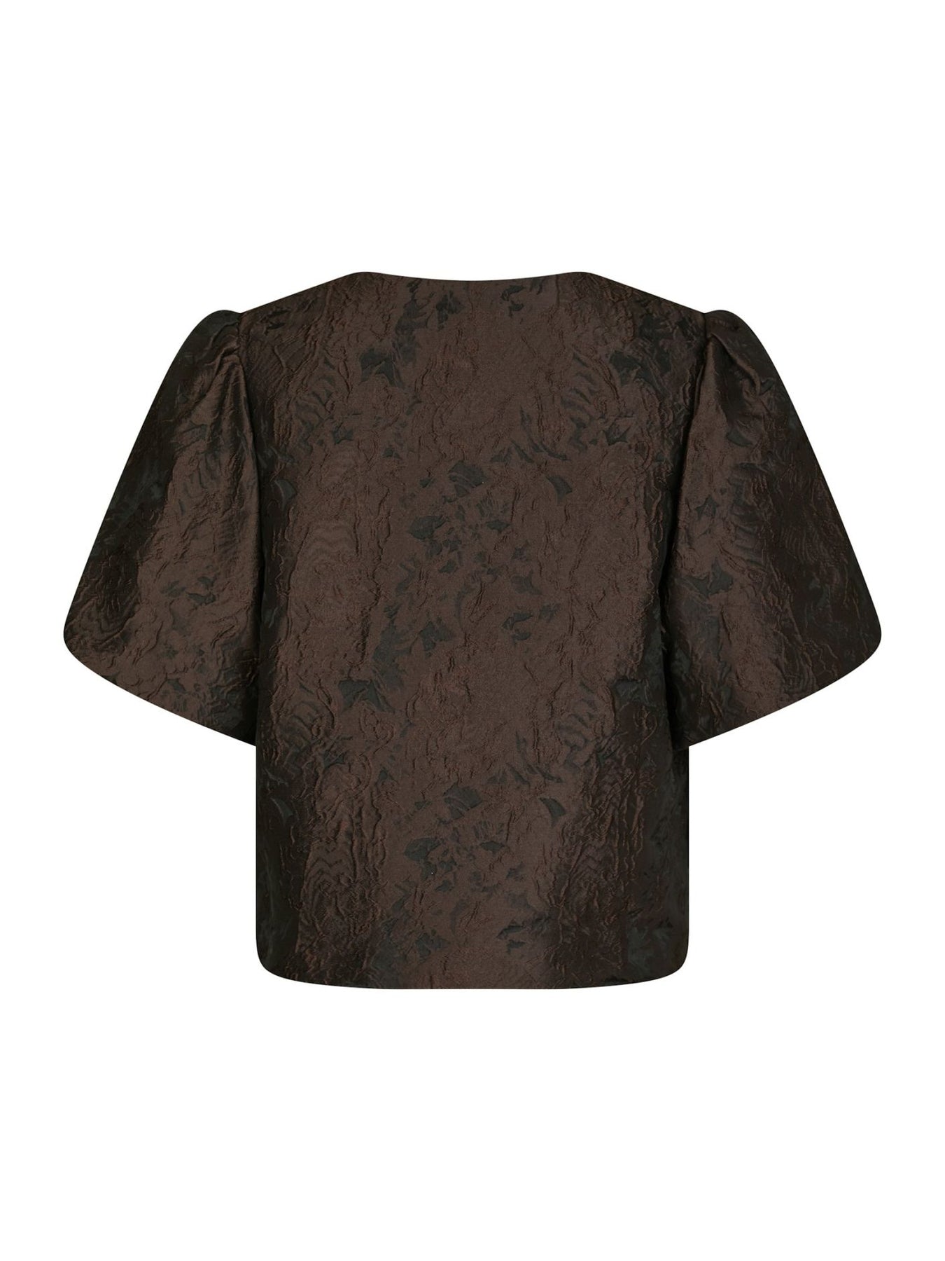 Aisa Brocade Blouse - Dark Brown