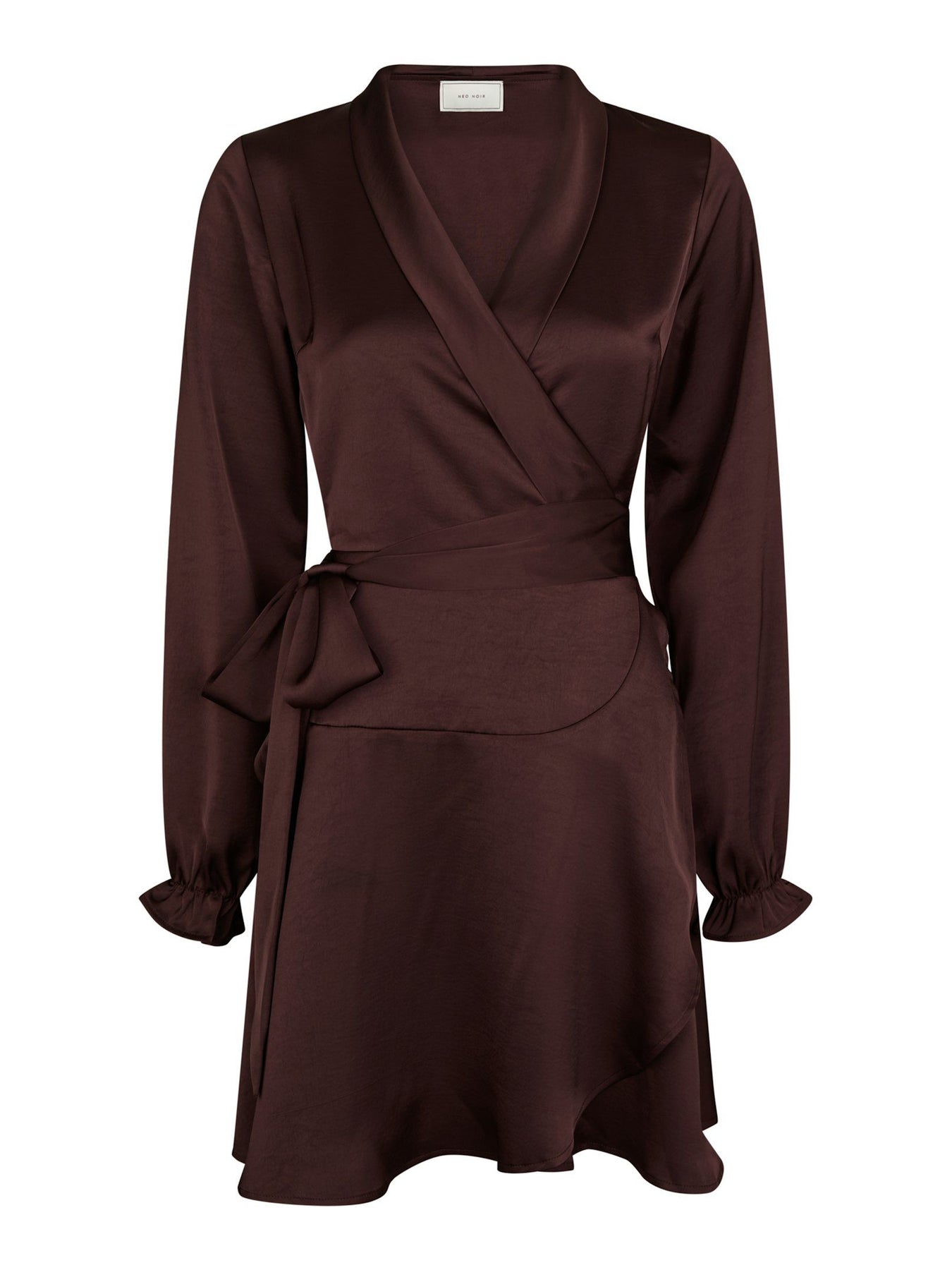 Colbie Heavy Sateen Dress - Burgundy