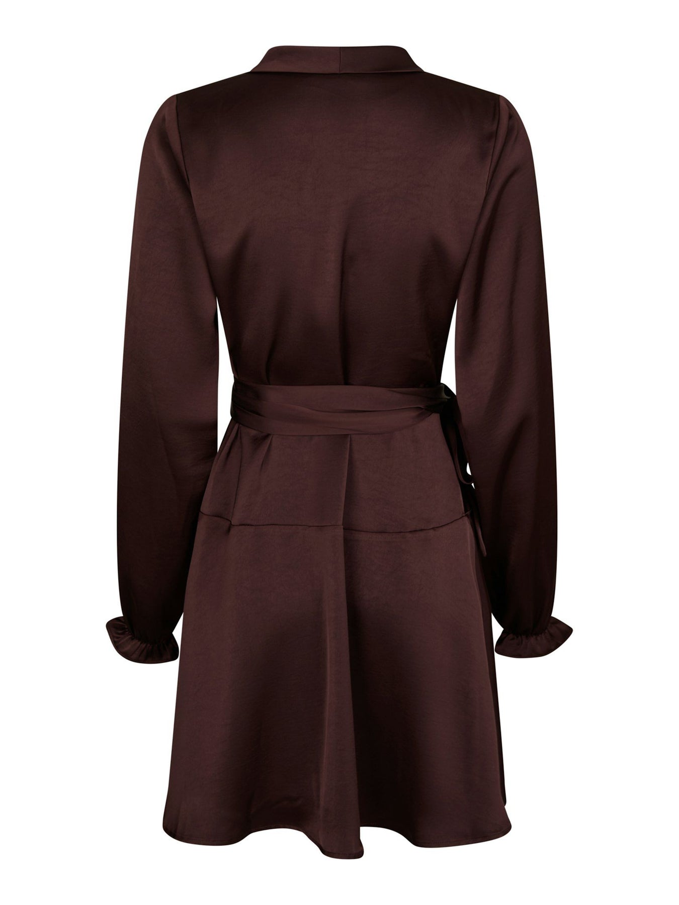 Colbie Heavy Sateen Dress - Burgundy