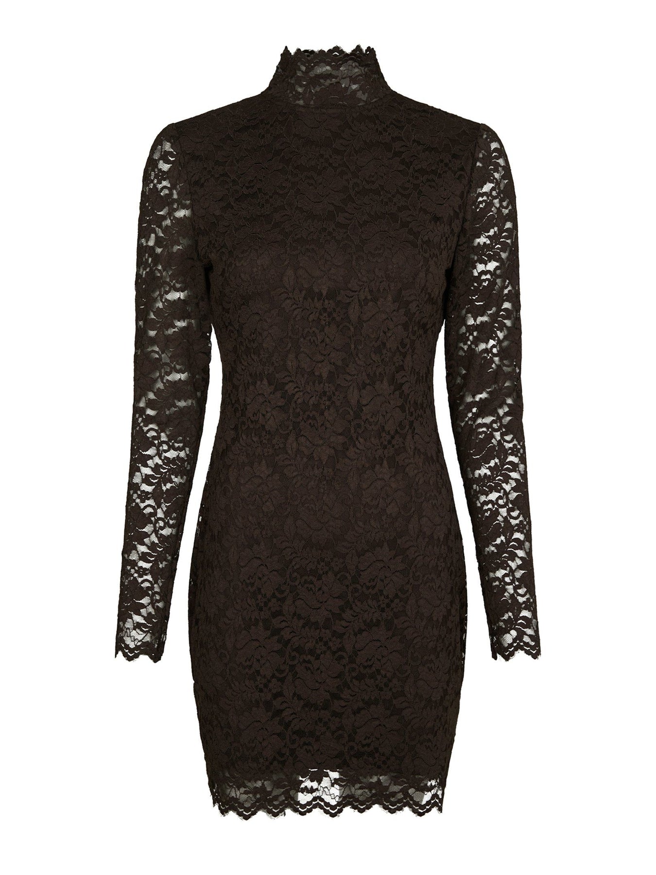 Lizette Laceflower Dress - Chocolate Brown