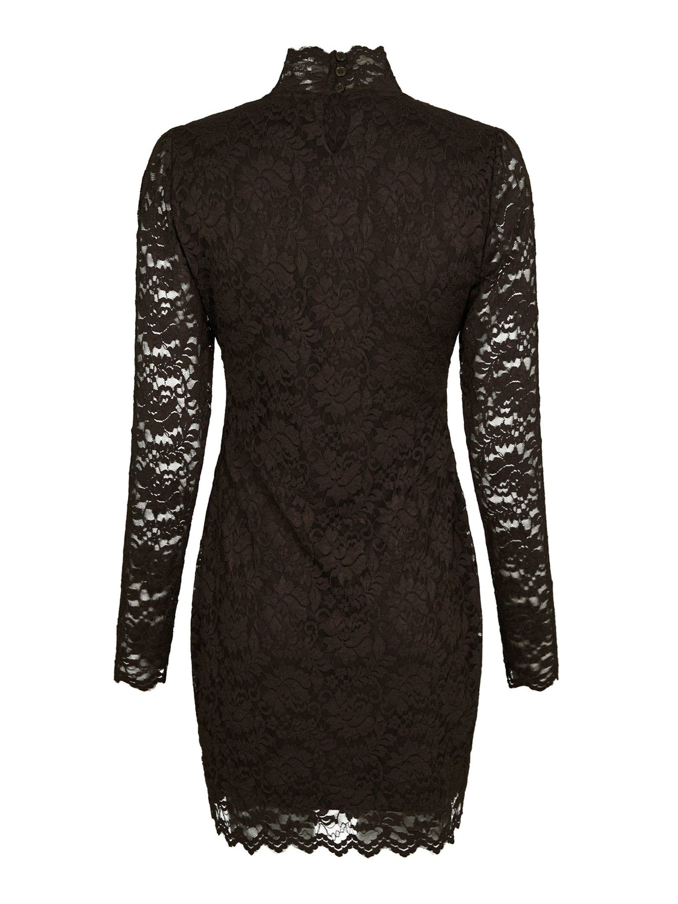 Lizette Laceflower Dress - Chocolate Brown