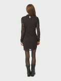 Lizette Laceflower Dress - Chocolate Brown