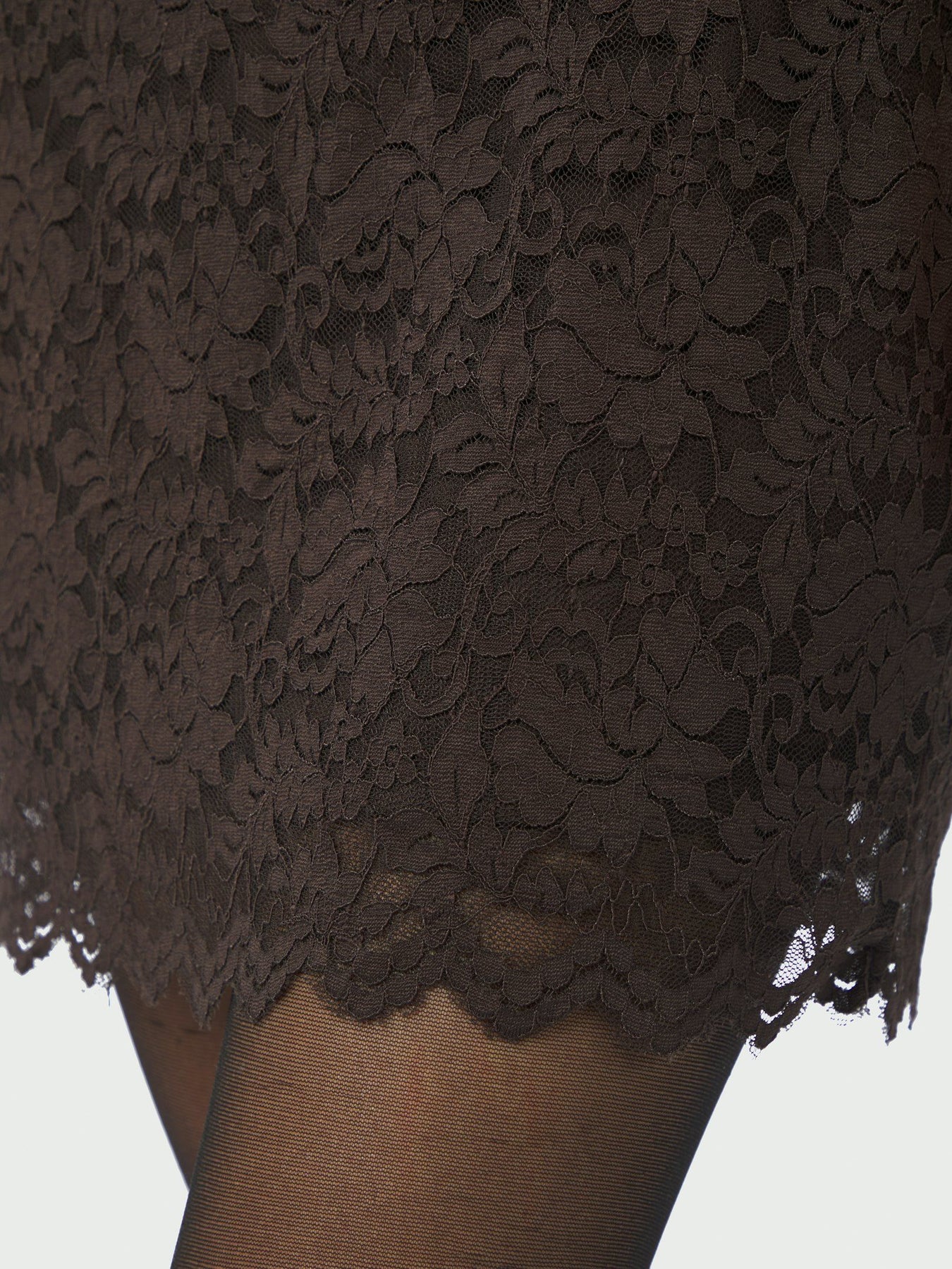 Lizette Laceflower Dress - Chocolate Brown