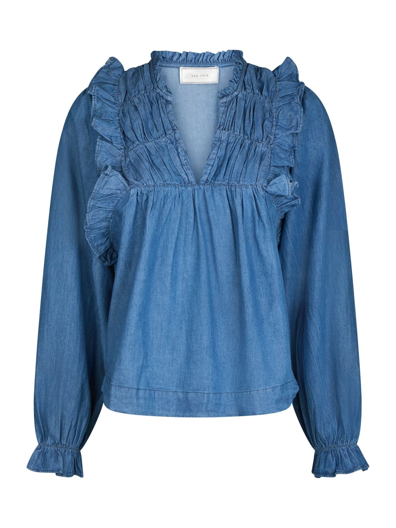 Janis Denim Blouse - Blue