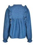Janis Denim Blouse - Blue