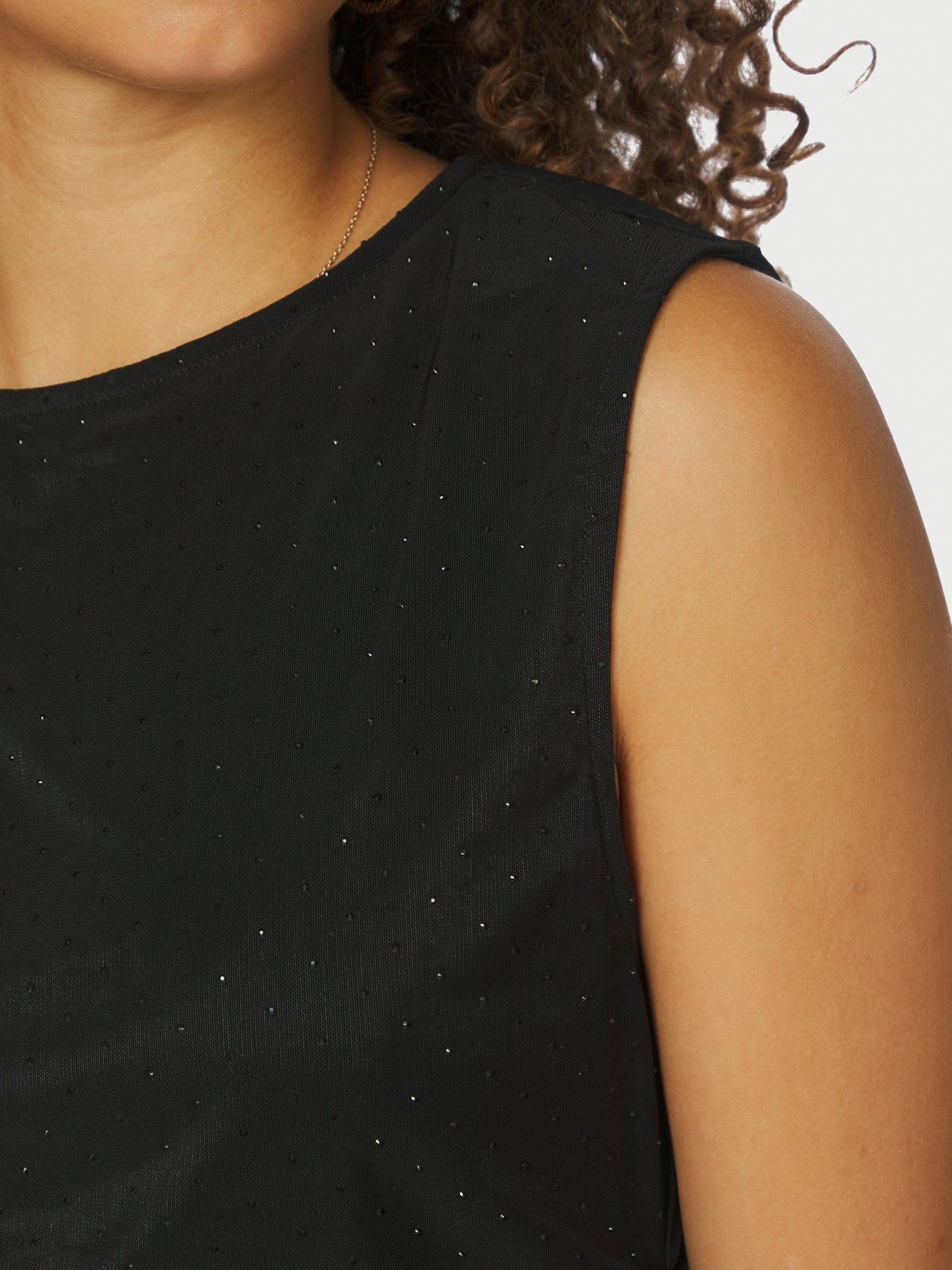 Corilina Stone Mesh  Dress - Black