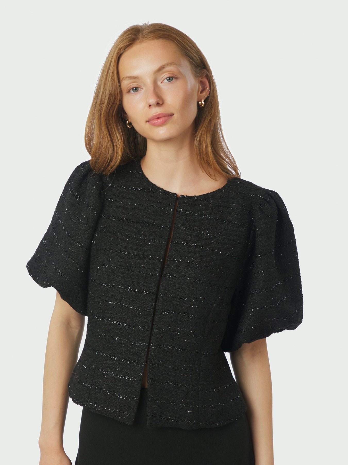 Anela Boucle Blouse - Black