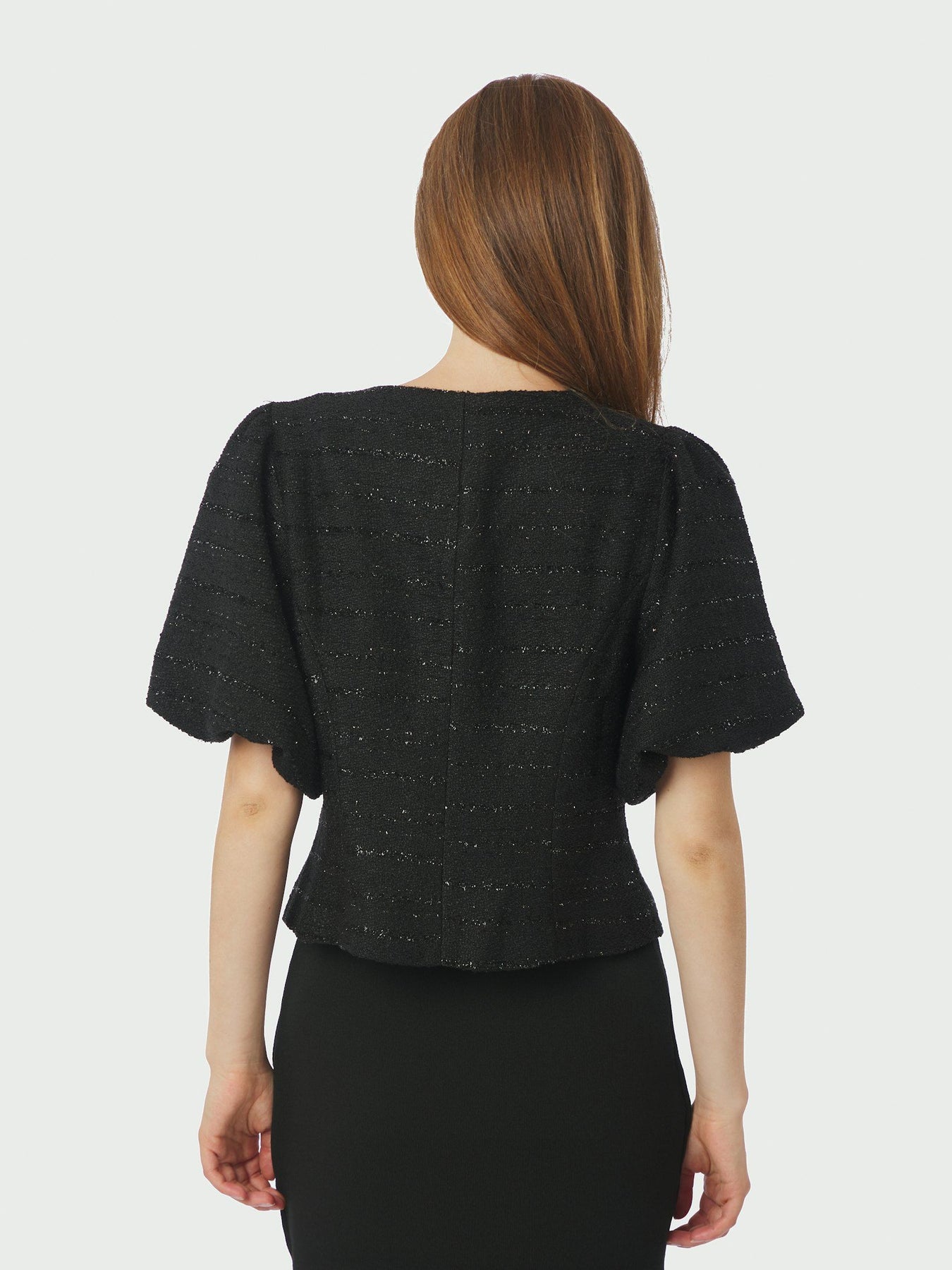 Anela Boucle Blouse - Black