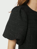 Anela Boucle Blouse - Black