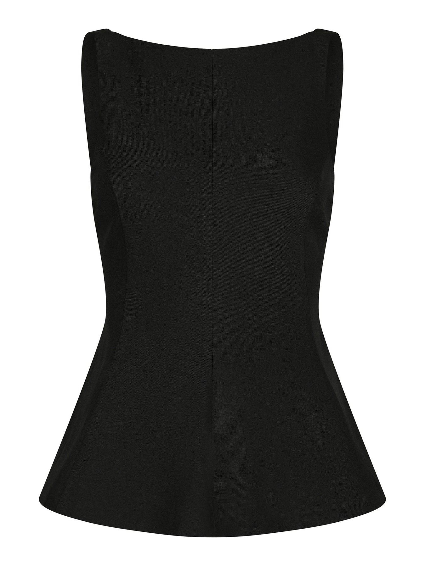 Agape Structure Tie Top - Black