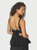 Agape Structure Tie Top - Black