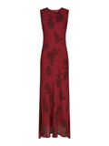 Kelsa Rose Dress - Dark Red
