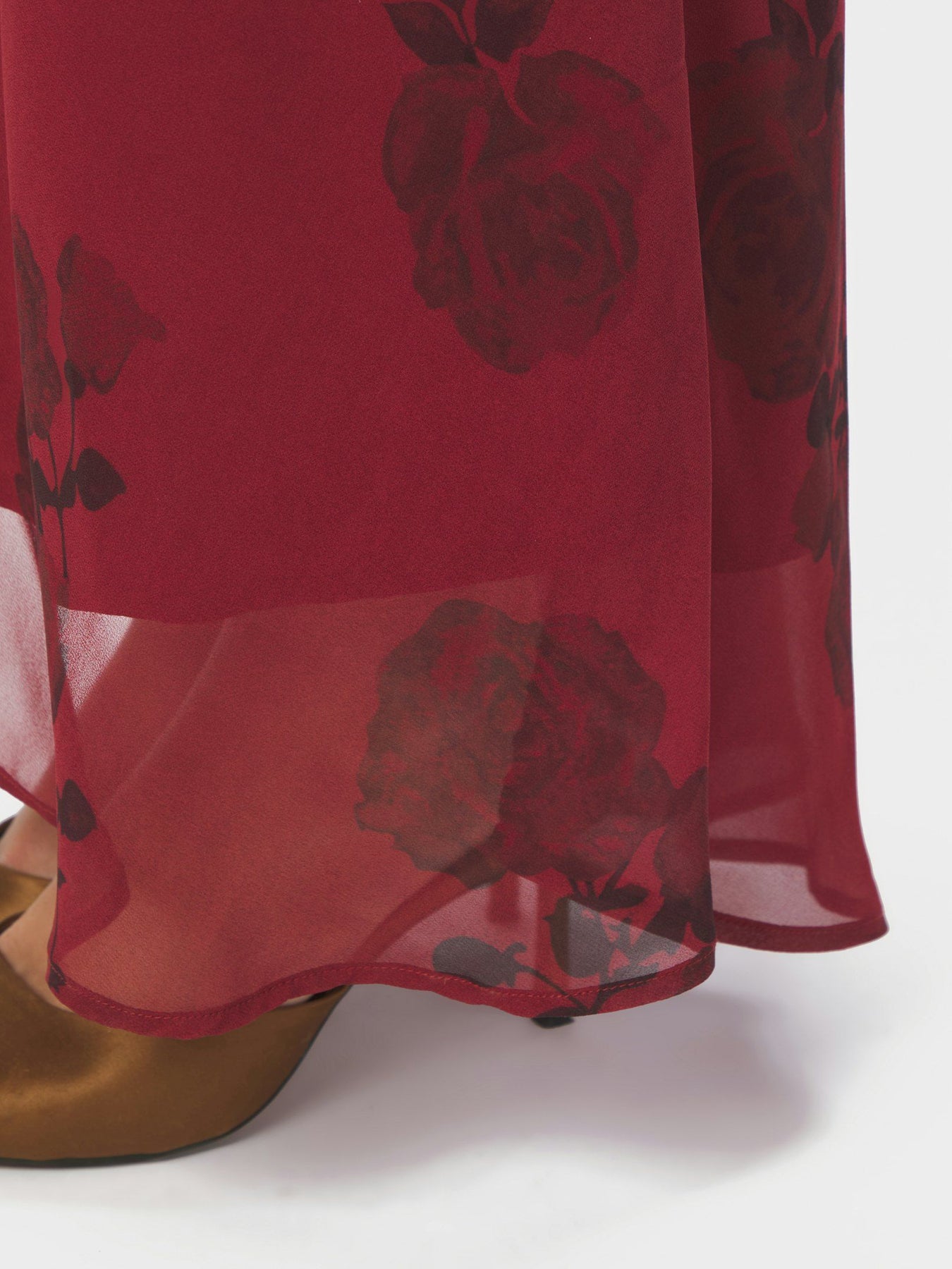 Kelsa Rose Dress - Dark Red